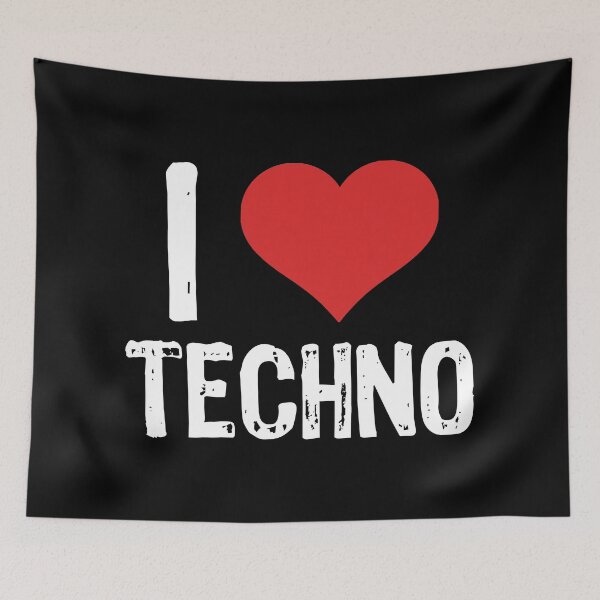 Item preview, I Love Techno designed and sold by The "I Love Everything" Shop.