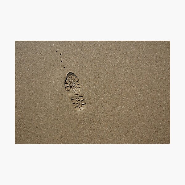 A Footprint in the Sand Photographic Print