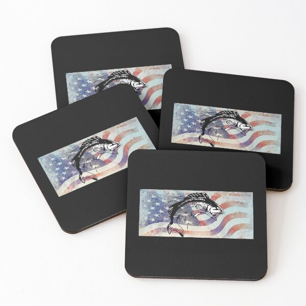 Item preview, American Flag Fish Cool Graphic Hob Gift Fishing designed and sold by jennifera11.