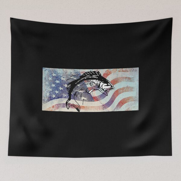 Item preview, American Flag Fish Cool Graphic Hob Gift Fishing designed and sold by jennifera11.