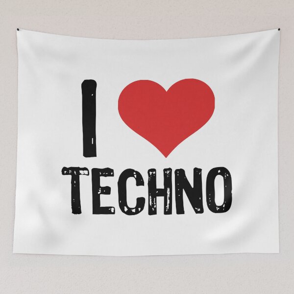 Item preview, I Love Techno designed and sold by The "I Love Everything" Shop.