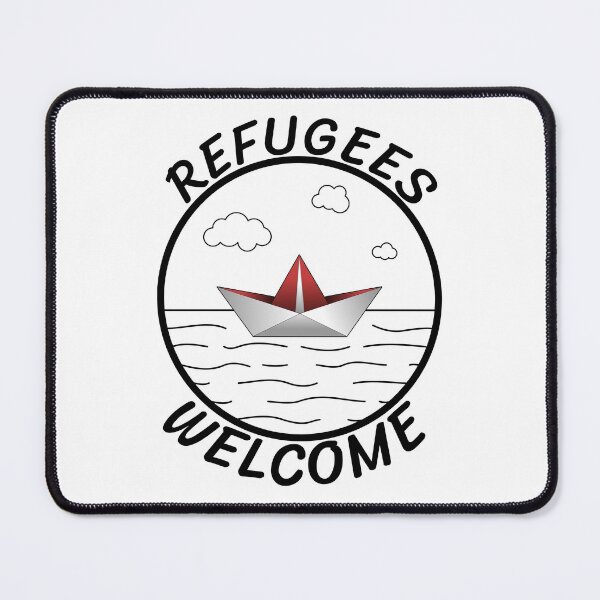 Item preview, Refugees Welcome Protest Refugee Paper Boat Gift designed and sold by CreatDifference.