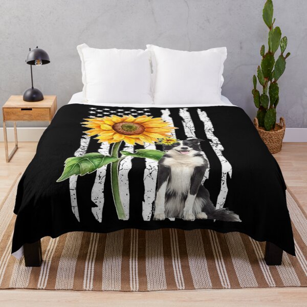 Item preview, Border Collie Dog American Flag And Sunflower Gifts designed and sold by cysandy.
