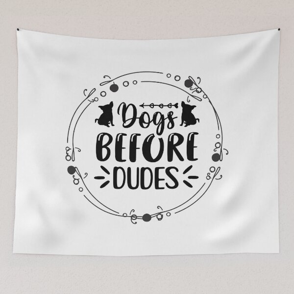 Item preview, Quote "Dogs before dudes" - Funny dogs quotes designed and sold by AdvanceDesign.