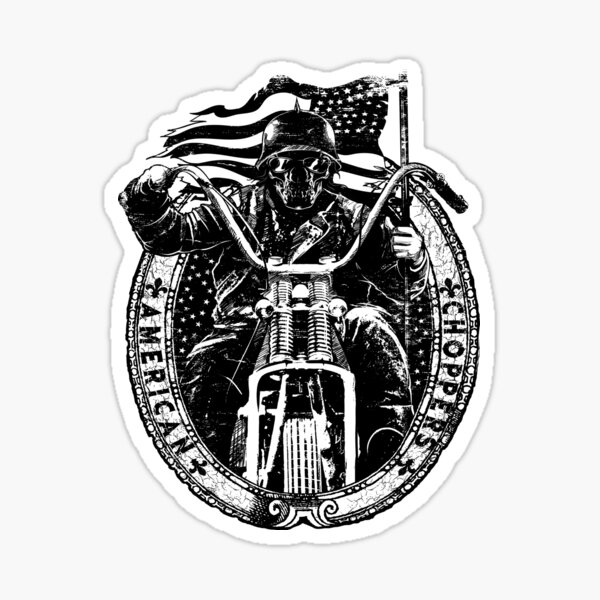 Motorcycle Chopper Face Mask Stickers Sticker