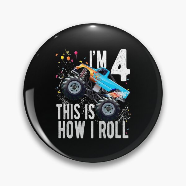 Item preview, Kids 4 Year Old 4th Birthday Boy Monster Truck Car designed and sold by JasonNathaya.