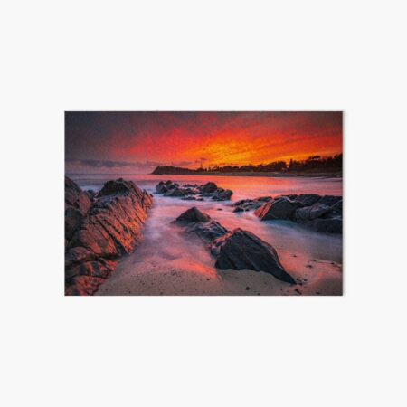 Sunrise at Pebbly Beach in Forster NSW, Australia Art Board Print