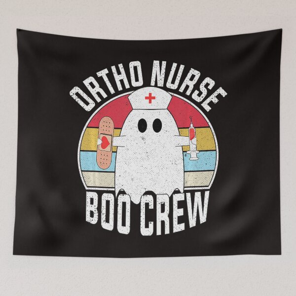 Aperçu de l'œuvre Ortho Nurse Boo Crew Ghost Funny Retro Nursing Halloween. créée et vendue par HaydenLee162397.