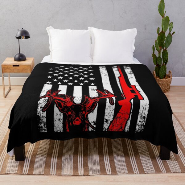 Item preview, Buck Deer Hunting American Usa Flag designed and sold by lindaxse.