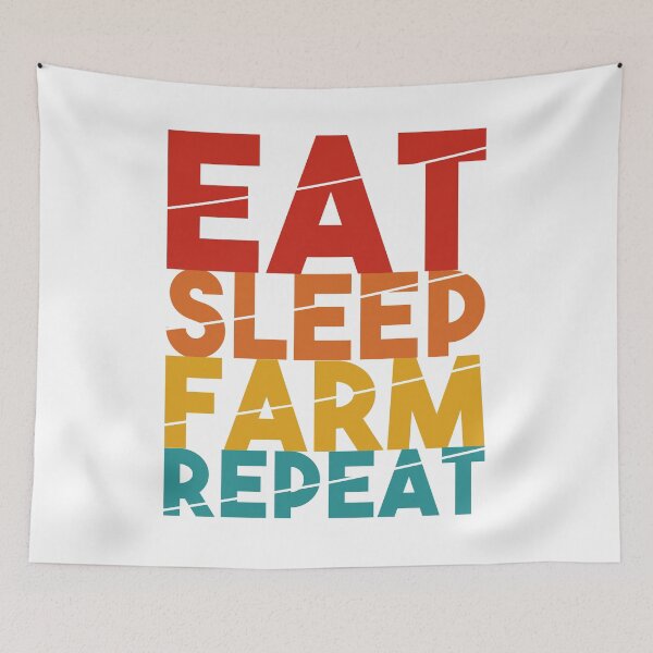 Item preview, Eat Sleep Farm Repeat designed and sold by Vondella.