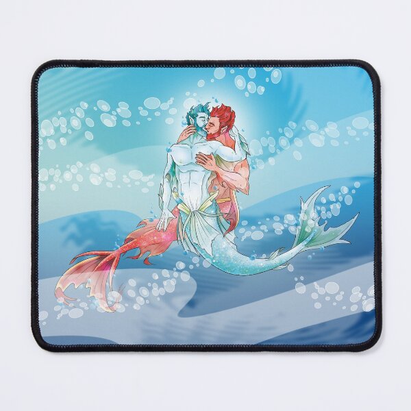 Item preview, Kissing mermen designed and sold by gaycomic.