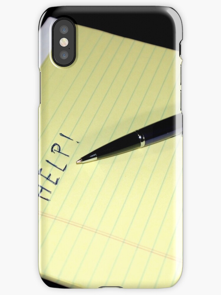 "Notepad Pen Help" iPhone Case & Cover by hlehnerer Redbubble