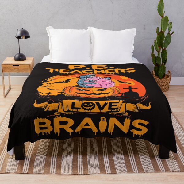 Item preview, P.E. Teachers Love Brains Funny Halloween Teacher . designed and sold by HaydenLee162397.