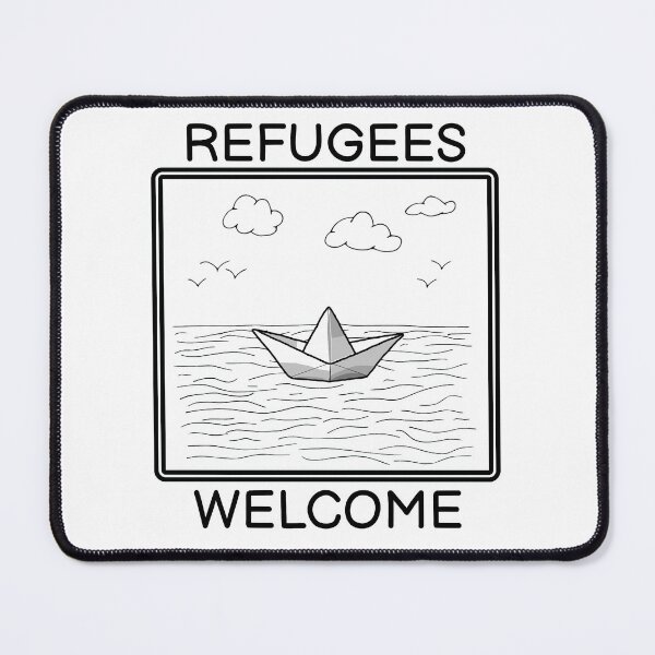 Item preview, Refugees Welcome Refugee Protest Boat Gift designed and sold by CreatDifference.