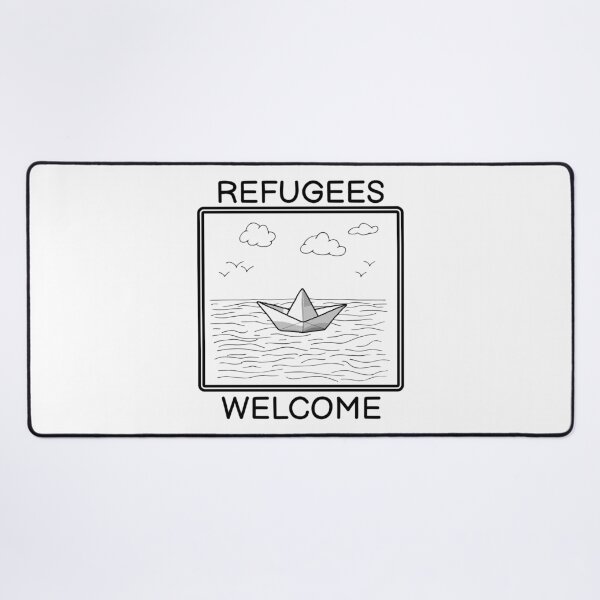 Item preview, Refugees Welcome Refugee Protest Boat Gift designed and sold by CreatDifference.