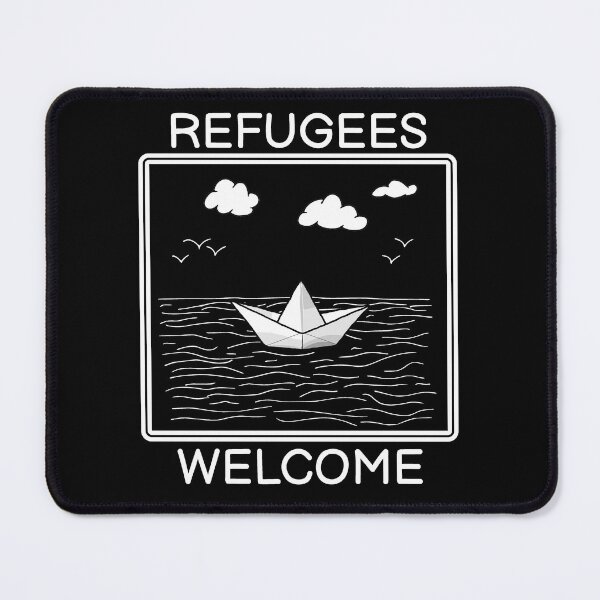 Item preview, Refugees Welcome Refugee Protest Boat Gift designed and sold by CreatDifference.