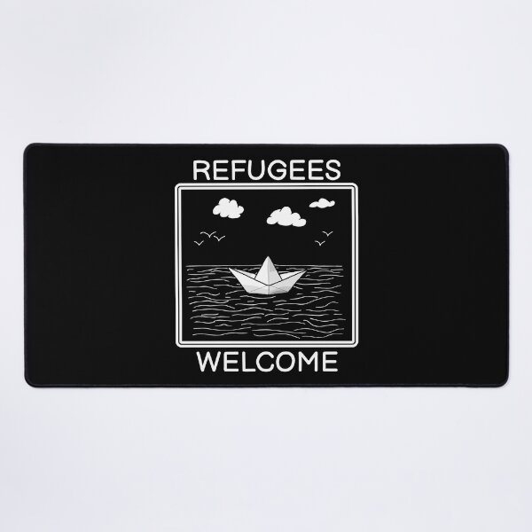 Item preview, Refugees Welcome Refugee Protest Boat Gift designed and sold by CreatDifference.