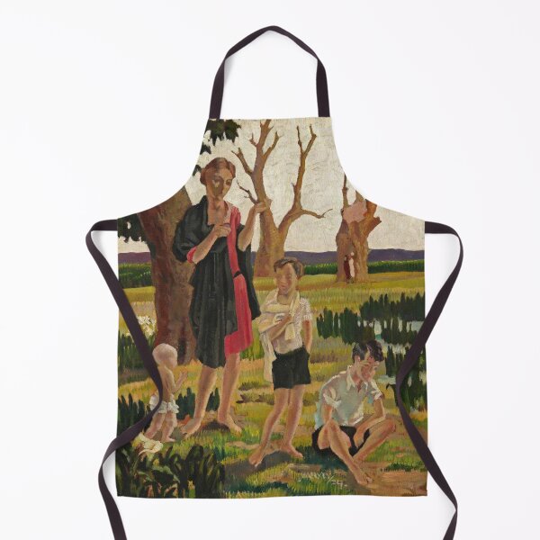 Item preview, A Mother and Three Children in a Landscape Harold C. Harvey (1874–1941) designed and sold by Vintage Designs +.