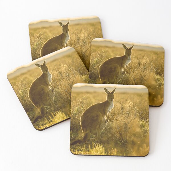 Item preview, Kangaroo at sunrise at Mungo National Park in NSW, Australia designed and sold by KeithMcInnes.
