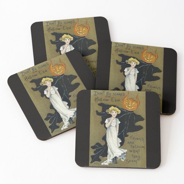 Item preview, Vintage Halloween Card With Lady and Jack o Lantern  designed and sold by Bellathewilde.