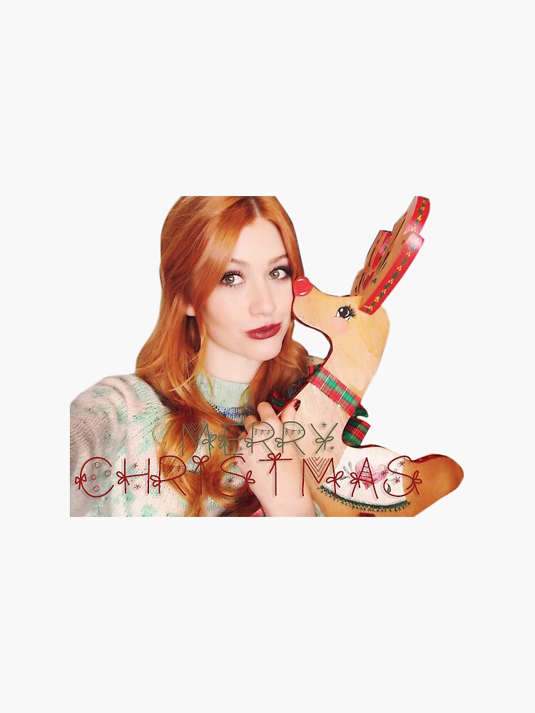 "Katherine McNamara "Merry Christmas" Design" Sticker by immortallewis