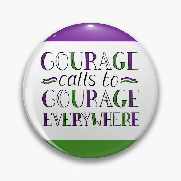 Item preview, Suffragette Quote "Courage Calls to Courage Everywhere" on suffragette flag colours  designed and sold by Maddy Bennett.