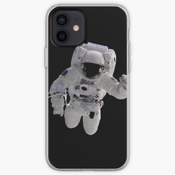 Astronaut on Black iPhone Soft Case