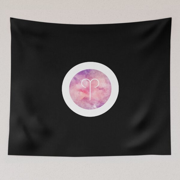 Item preview, Aries Watercolor Zodiac white Horoscope Star Sign Gift designed and sold by Hyper-Field.