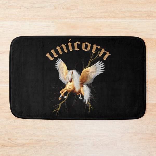 Item preview, Cute Golden Unicorn for girls with yellow Golden Thunder on the Background designed and sold by koreatvtea.