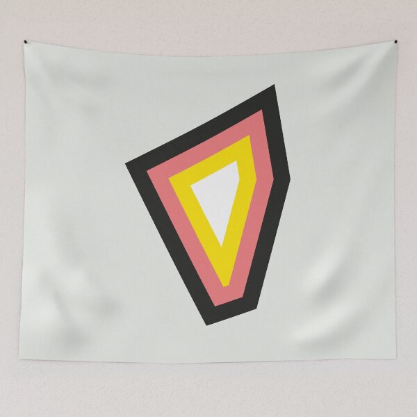 Item preview, Colourful Stripes Geometric Abstract Wall Art. Salmon, Pink, Yellow & Black. designed and sold by Geometric Patterns.
