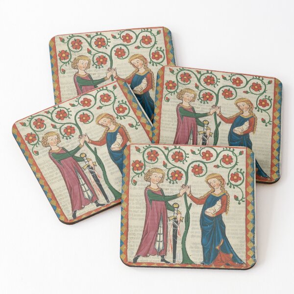 Item preview, The Lovers (14th century) - Codex Manesse designed and sold by SALON DES ARTS.
