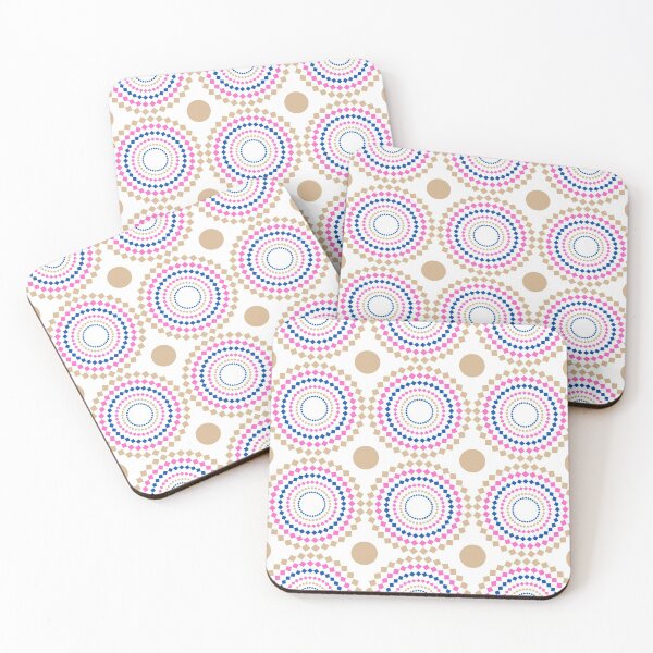 Item preview, Illustrator mixed design different round shape frame size and bright colour pattern designed and sold by Trianglegreen.