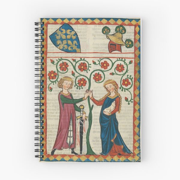 Item preview, The Lovers (14th century) - Codex Manesse designed and sold by SALON DES ARTS.