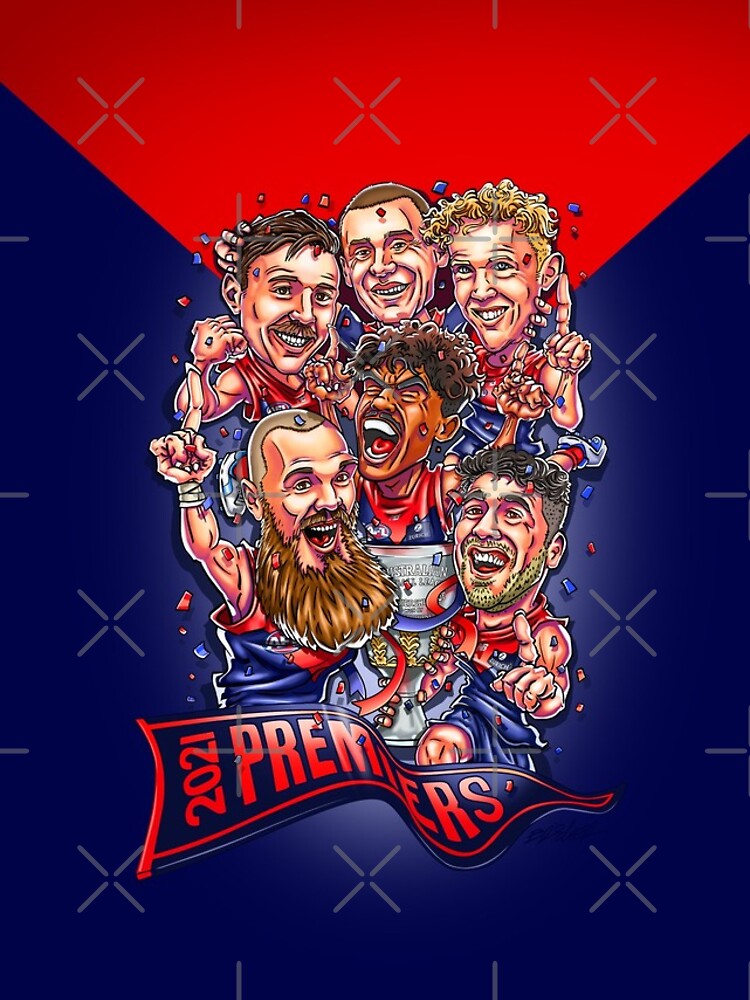 Melbourne Demons 2021 Premiership - Unique Artwork - Gawn, Petracca, Lever, Pickett and Oliver iPhone Case