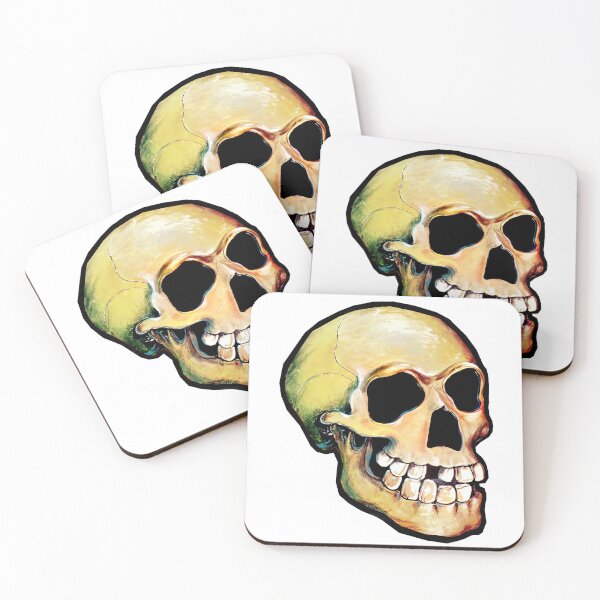 Item preview, Side Grin Skull - Vintage 80s Retro Halloween Cool Skull designed and sold by paljoeyprints.