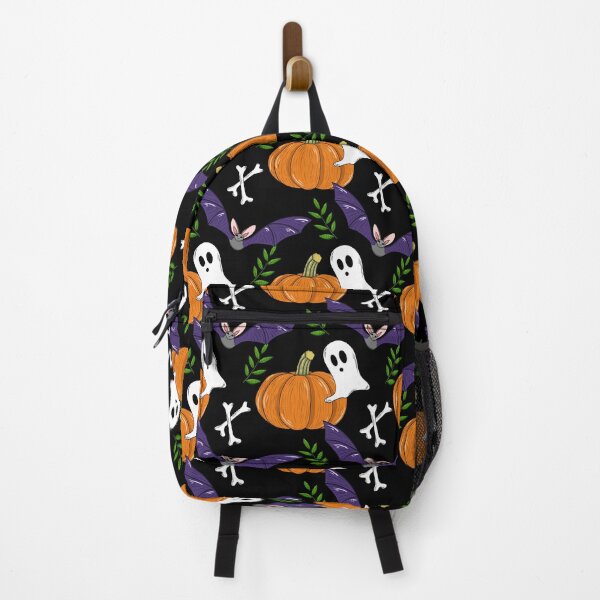 Item preview, Halloween pumpkin, bats, bones, ghosts pattern designed and sold by IevaLiART.