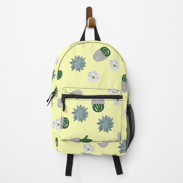 Item preview, Cacti, Flowers, Succulents Pattern white, yellow, green tropical , exotic, decor, art, RedBubble designed and sold by PrintedDreams.