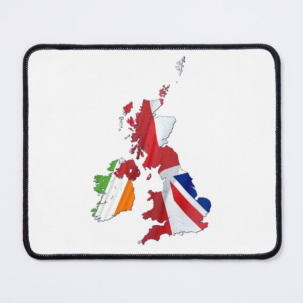 Item preview, BRITISH ISLES MAP AND FLAGS designed and sold by Madjack Tees Kiwi SuperStore.