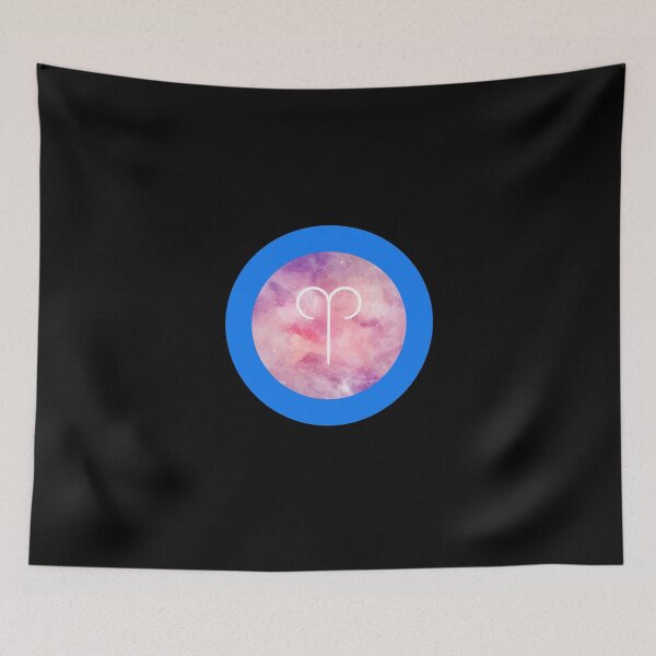 Item preview, Aries Watercolor Zodiac blue Horoscope Star Sign Gift designed and sold by Hyper-Field.