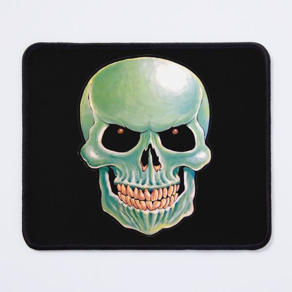 Artikelvorschau, 80er Retro Cool Blue Skull - Sticker Logos Tees entworfen und verkauft von paljoeyprints.