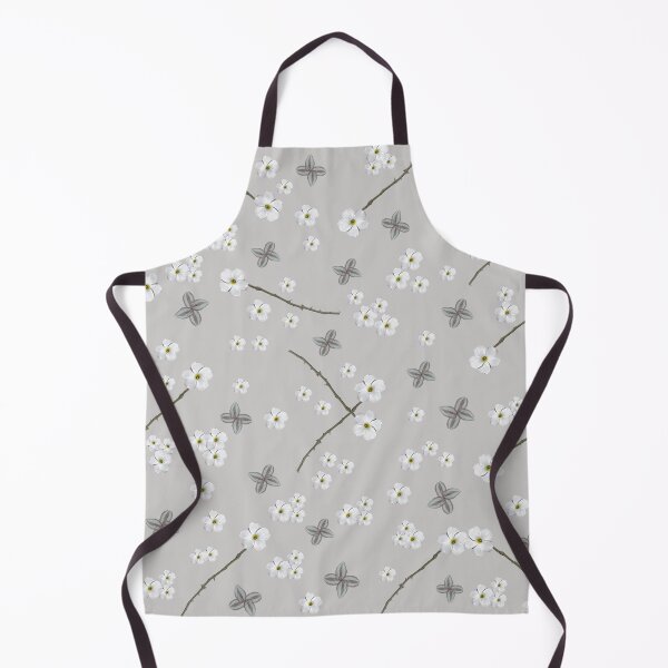 Item preview, Nature Pattern, Grey, white, floral, flowers, leaves, botanical, pattern, decor, art, RedBubble, designed and sold by PrintedDreams.