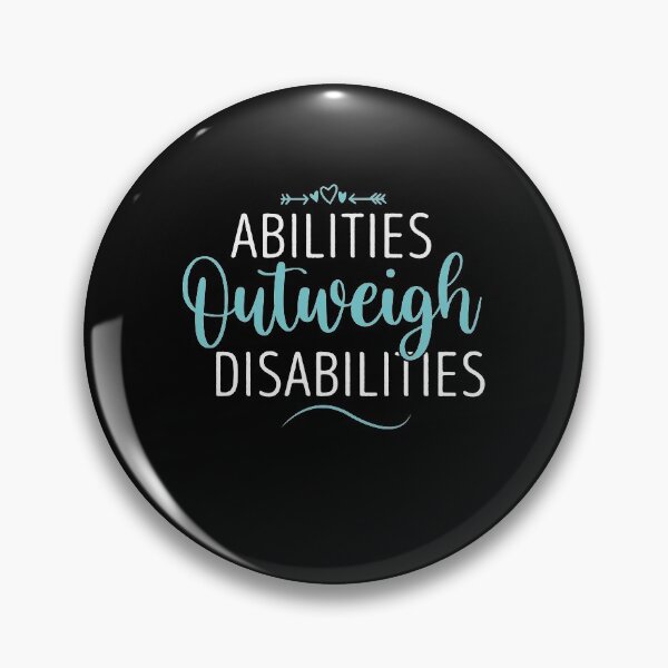 Item preview, Cute Abilities Outweigh Disabilities Autism Awareness Heart Gift Idea / Christmas Gifts designed and sold by Chamssou.