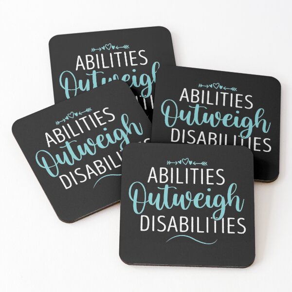 Item preview, Cute Abilities Outweigh Disabilities Autism Awareness Heart Gift Idea / Christmas Gifts designed and sold by Chamssou.