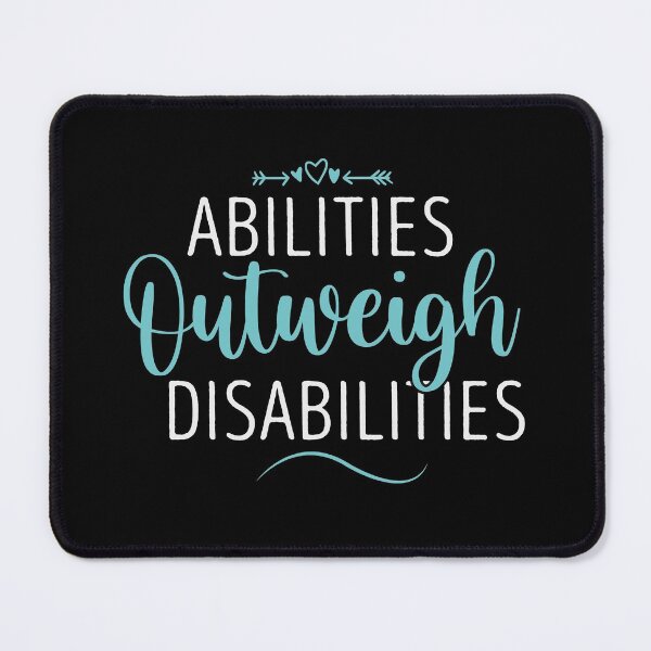 Item preview, Cute Abilities Outweigh Disabilities Autism Awareness Heart Gift Idea / Christmas Gifts designed and sold by Chamssou.