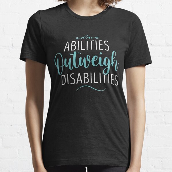 Item preview, Cute Abilities Outweigh Disabilities Autism Awareness Heart Gift Idea / Christmas Gifts designed and sold by Chamssou.