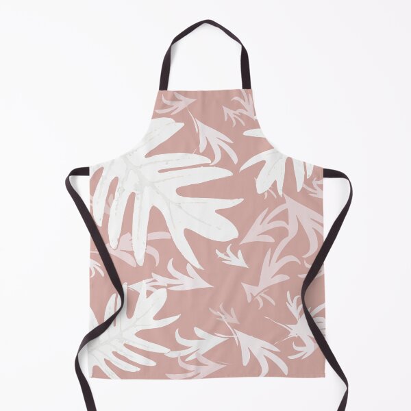 Item preview, Trio palm leaves White on Pink Palepink winter tropical pattern decor , RedBubble designed and sold by PrintedDreams.