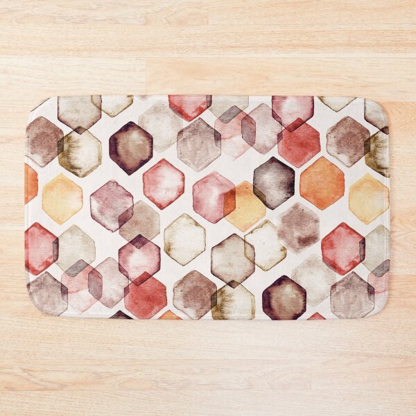 Item preview, Autumn Bokeh - Watercolour Hexagons designed and sold by Tangerine-Tane.