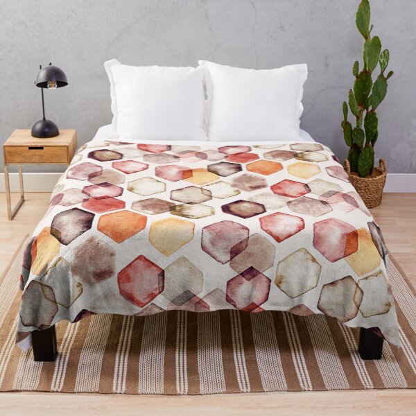 Item preview, Autumn Bokeh - Watercolour Hexagons designed and sold by Tangerine-Tane.