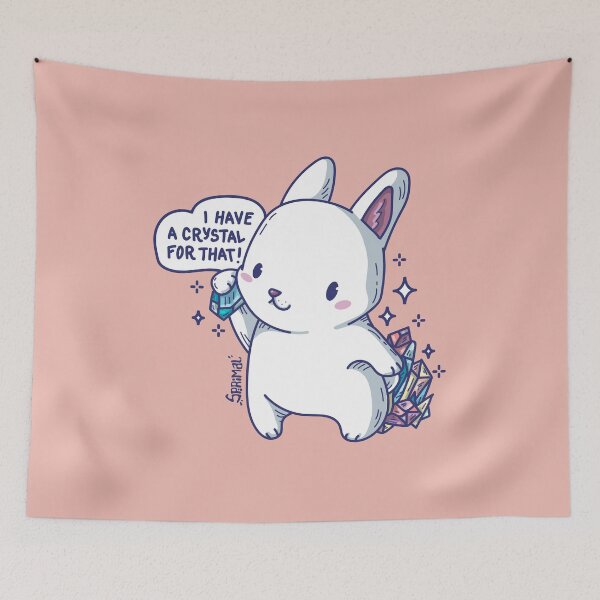 Item preview, Kawaii rabbit with Crystals saying "I have a crystal for that" designed and sold by SPIRIMAL.