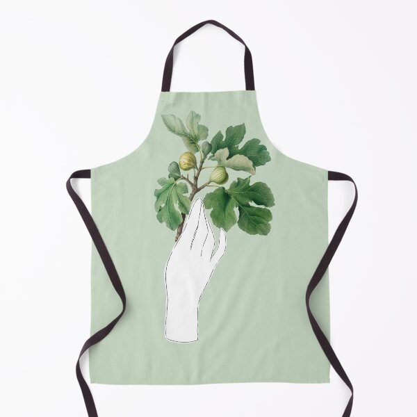 Item preview, Antique Roman woman’s hand illustration holding fig branch with leaves and fruit on green background. designed and sold by helga-wigandt.